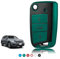 TOOMUME Coque Clé TPU Texture en Cuir, Etui Clé Étui Clé Adapté pour VW Volkswagen Golf 7 Tiguan T-Roc T-Cross Polo Seat Ateca Ibiza Leon Skoda Octavia Fabia Kamiq