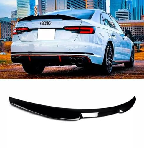 For Auto Perfectionists UK Rear Boot Spoiler Compatible With Audi A4 B9 Saloon Rear Gloss Black M4 2016+ ABS Gloss Black
