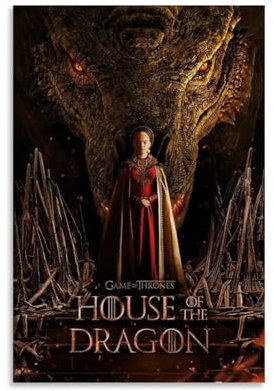 SOLIDCASE Poster House of the Dragon, Leinwand-Poster, Dekoration, Vintage-Poster, Anime-Charakter, Film, Wandkunst, Wanddekoration, Gemälde, 60 x 90 cm, ungerahmt, 8