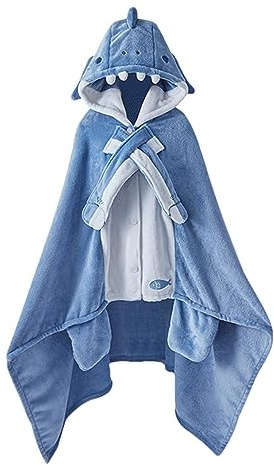 Hai-Decke-Hoodie – Tragbare Hai-Decke, Kostüm-Cape-Schal-Decke | Tragbare Hai-Decke Für Erwachsene Mit Kapuze Und Flosse, Persönliche, Gemütliche Hai-Decke Für Erwachsene Zum Schlafen, Für Kostüme, Pa
