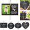 MJARTORIA Personalisiert Tiergrabstein Grabstein Hund Katze Grabplatte Grabstecker mit Gravur, Individuelles Grabschmuck Wetterfest Herz Grab Gedenkstein mit Namen Datum (Schwarz Eckig mit Foto)