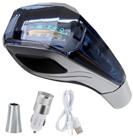 Riloer Pomo de palanca de cambios de coche, perilla de palanca de cambios de cristal, activada por tacto, con luz LED ultra iluminada, para automóviles automáticos con pomos de cambio sin botón (color