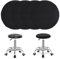 FAELNK Hockerbezug Rund Set of 4 Hocker Bezug Durchmesser 35-45 cm Chair Cover Knitterfrei Staubdicht Sitzbezug Stuhl Abnehmbar Waschbar für Esszimmer Büro Bar