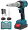 Auveach Akku-Nietmaschine, kompatibel mit Makita 21 V, automatische elektrische Nietmaschine, bürstenlos, 20.000 N, für Nieten von 2,4-5,0 mm, mit 2 Batterien, 3 Adapter