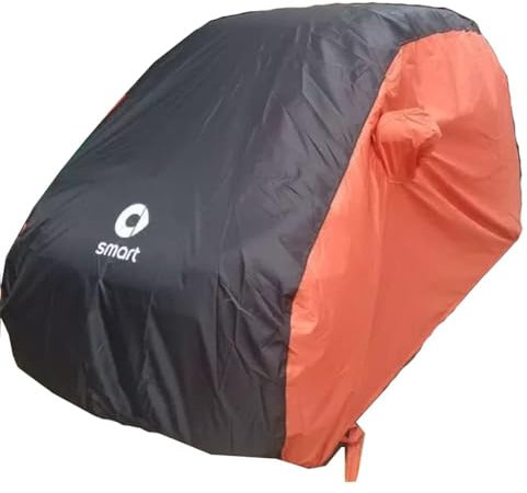 LDKH Vollgaragen-Abdeckplane für Smart Fortwo 451 oder Fortwo 453, Mobile Garagen-Abdeckplane, wasserdichte Schutzhülle für Winter und Sommer Tarnung,451-Orange