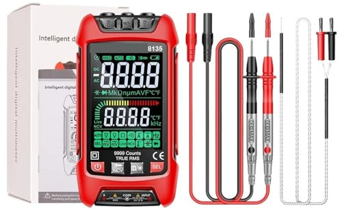 Multimetro Digitale, Multimetro digitale a vero valore efficace da 1000 V, 9999 conteggi, test di tensione AC/DC NCV ad alta precisione, gamma automatica
