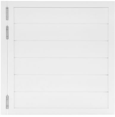 Puerta divisoria para pasillo 90 x 60 cm, color blanco, con postes, 3 bisagras y accesorios de montaje, diseño moderno de madera de pino, bidireccional, cierre automático para puertas (blanco, 90 x 90