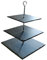 Natursteinzentrum Rhein Main Etagere, Pyramide, Tablett aus Schiefer, 3-stöckig, 20x20 + 25x25 + 30x30