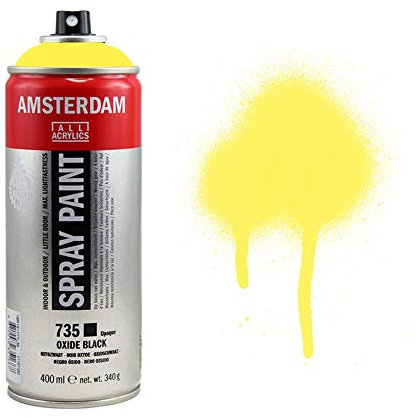 Amsterdam Sprühfarbe - Transparentgelb mittel 272-400 ml Dose - Formel auf Wasserbasis, geruchsarm, hohe Lichtechtheit, ideal für den Studioeinsatz