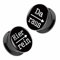 Piercingfaktor Flesh Tunnel Schraub Ohr Plug Piercing Ear Lobe Lobes aus Kunststoff Picture mit Schriftmotiv Hier rein, Da Raus 14mm Schwarz