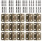 Kleine Mini-Scharniere, 50er-Packung Schrank-Scharniere mit 200 x 8 mm großen Mini-Messing-Scharnier-Ersatzschrauben, Metall-Scharnier für Holz-Schmuckkästchen