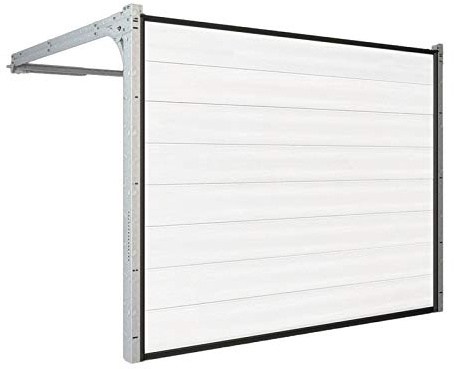 HORI Garagentor mit Antrieb und Handsender I Sektionaltor gedämmt I viele Größen wählbar I Woodgrain I M-Sicke - Weiß RAL 7016,RAL 9016 - Größe 2375 mm x 2125 mm