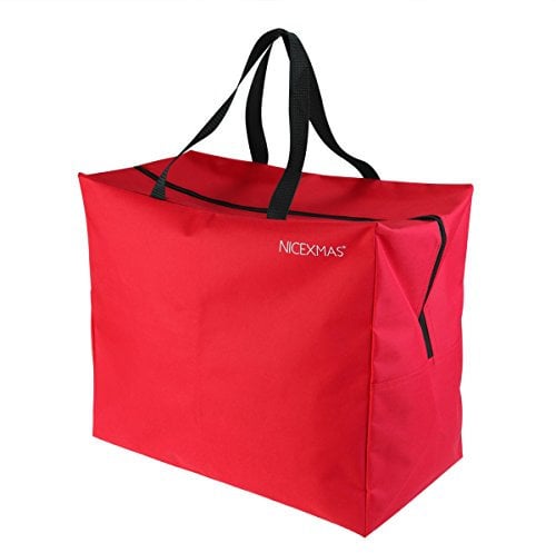 NICEXMAS Christmas Tree Storage Bag for Artificial Tree Christmas Decoration with Handles (Red) (46cm x 25cm x 38cm)
