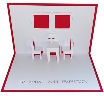 Gutschein - Einladung zum Frühstück - Pop up Karte