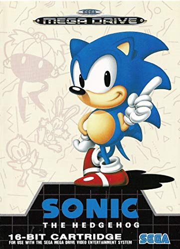 Poster rétro formato A3 su 250 g/m², con stampa di Sonic, The Hedgehog Sega, Mega Drive, classificato in formato A3
