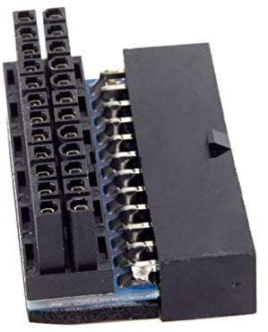Cablecc ATX 24Pin Female to 24pin Male 90 Degree Power Adapter Mainboard Motherboard for Desktops PC Supply