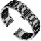 BINLUN Edelstahl Uhrenarmband Ersatzarmband Poliert Metall Uhrenarmbänder Matt Gebürstet Metallarmband für Herren Damen mit Schmetterlingsschnalle(Poliertes Schwarz 22mm)