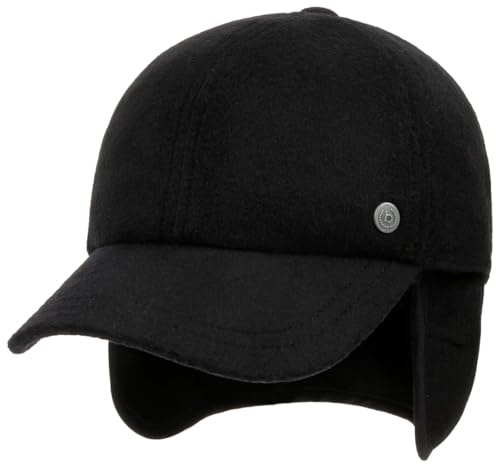 bugatti Windstopper Gore Cap Basecap Baseballcap Wintercap Outdoorcap Damen/Herren - Made in the EU Hinten geschlossen, mit Schirm, Schirm Herbst-Winter Herbst Winter - M (56-57 cm) schwarz
