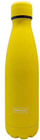Nerthus FIH 612 612 Thermos Double paroi pour friandises et Chaudes Design Jaune 500 ML sans BPA, Bouchon hermétique, Acier Inoxydable 18/30
