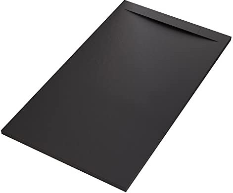 Receveur de douche noir, effet pierre, design Vincent, 200 x 70 cm