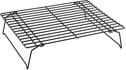 CHEFMADE Backen und Kühlung Rack, 13,5-zoll Nicht-Stick Stapelbar Faltbare Rechteck Draht Rack für Ofen Backen (Champagne Gold)