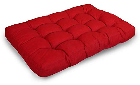 LILENO HOME Palettenkissen Set Rot - Sitzkissen 120x80x20 cm - Polster für