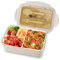 vitutech Brotdose Lunch Box, Bento Box Lunchbox Kinder mit 3 Fächern und Besteck, Vesperdose Geeignet für Mikrowellen und Spülmaschinen, Schule Arbeit Picknick Reisen, kein Fremdgeruch (Khaki)