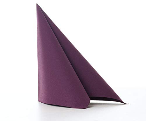 100 Aroba Airlaid Servietten Stoffähnlich 19 FARBEN 40x40 cm 1/4 Falz Hochwertige Hochzeitsservietten, Stoffoptik, für Geburtstag Hotel Catering Feiern Weihnachten Hochzeit Violett