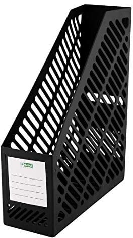 D.RECT 007220, Portariviste in stile classico, per riporre documenti, quaderni e cartelline fino al formato A4-C4, larghezza: 90 mm, colore: Nero