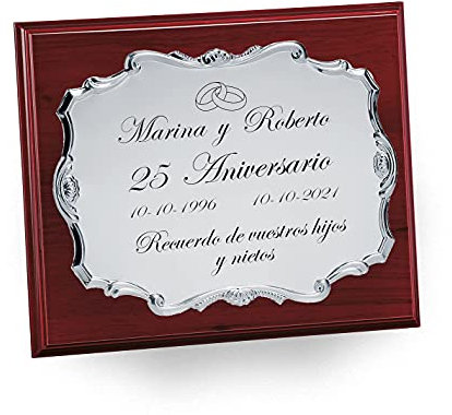 placa conmemorativa personalizada - 25 Aniversario- 50 Aniversario-Bodas de plata