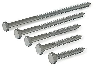 Woltersberger® 100 Stück Holzschrauben 10x50 mm verzinkt Sechskant DIN571 M10 Schlüsselschraube Wiener Schrauben