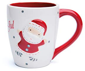 Excelsa Santa Claus Style Set 4 Tazze Mug, Ceramica