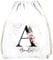 SpecialMe® Kinder Turnbeutel personalisiert Buchstabe Monogramm Initiale personalisierte Geschenke Mädchen Jungen Blumenhintergrund weiß Unisize