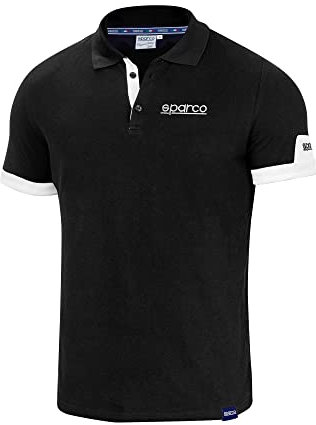 Sparco Unisex Poloshirt Jacke, Schwarz, M