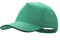 MIBANDERA Gorra de 5 Paneles 100% algodón Peinado, con Sandwich en Color y Acolchado en Visera. Orificios de ventilación Bordados y Cierre Ajustable. Gorra Hombre, Gorras Mujer. (Verde)