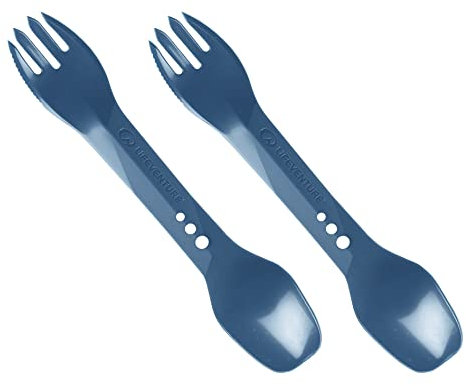 Lifeventure Ellipse Reusable Plastic Spork For Camping, Travel & Outdoor - 2-Pack