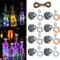 HIULLEN 8 Unidades de Luz Solar para Botellas, 20 LEDs 2M, Luces LED Solares para Botellas, Corcho, Luz para Botellas, Cadena de Luz para Bricolaje, Fiestas, Jardín, Bodas (3 colores)