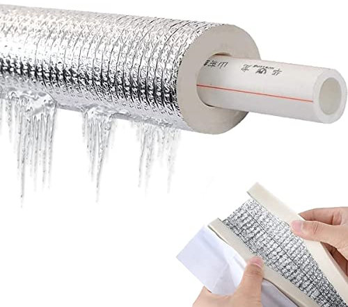 Isolation De Tuyau, Tuyau en Mousse ID 27 Mm-250 Mm pour Tuyau d'eau Chaude Et Froide, Tube D'isolation Thermique Ignifuge Étanche avec Feuille D'aluminium (Size : ID43mm(1-1/2))