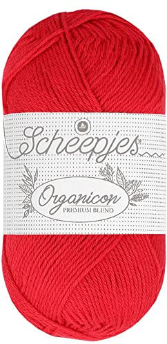 Scheepjes - Scheepjes 244 Rot Rose Organicon Garn - 5x50g
