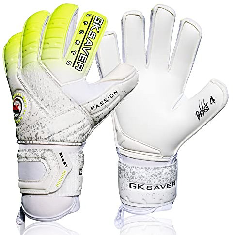 GK Saver Football Goalkeeper Gloves Passion Beast Pro Professional Anti Slip Grip Palm Soccer Goalie Gloves. (Passion Beast Pro 4, SIZE 9)