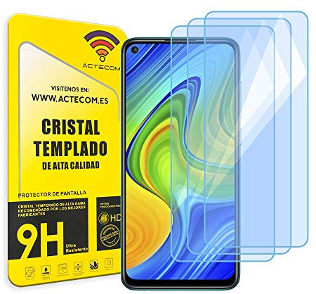 actecom Pack de 3 Protector de Pantalla Compatible con Xiaomi Redmi Note 12 4G/5G Cristal Templado CASE FRIENDLY 9H 2.5D (3 uds.)