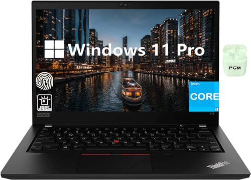 Lenovo ThinkPad T14 G2 Ordinateur portable professionnel, écran FHD de 14, Intel Core i5-1135G7, 24 Go de RAM, 1 To SSD, Windows 11 Pro, lecteur d'empreintes digitales, clavier rétroéclairé, HDMI,