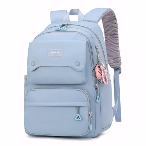 IvyH Mochilas Escolares Adolescentes Niña Niño, Moda Multi-Bolsillos Mochila Colegio Instituto Chica, Casual Mochila Portatil de 15.6 pulgadas -Escuela Ocio Tanto, Azul