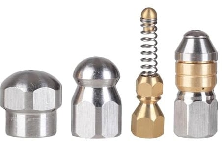 Baoblaze 4 x Hochdruckreiniger-Kanalspüldüse, Abflussdüse, Schlauchdüse, Kanalrohr-Reinigungsdüse, G1/8-Gewinde zum Beseitigen von Verstopfungen im