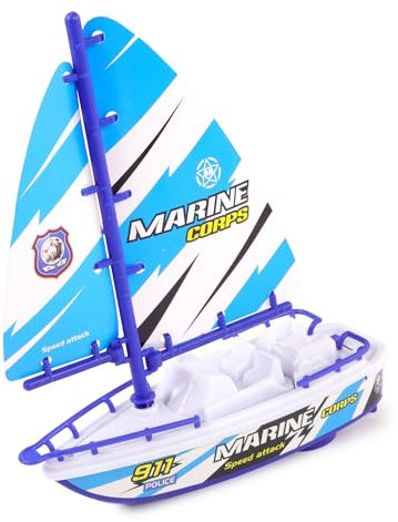 BLUE SKY - Segelboot - Outdoor-Spiel - 047851 - Blau - Kunststoff - 20 cm x 17 cm - Kinderspielzeug - Badespiel - Ab 3 Jahren