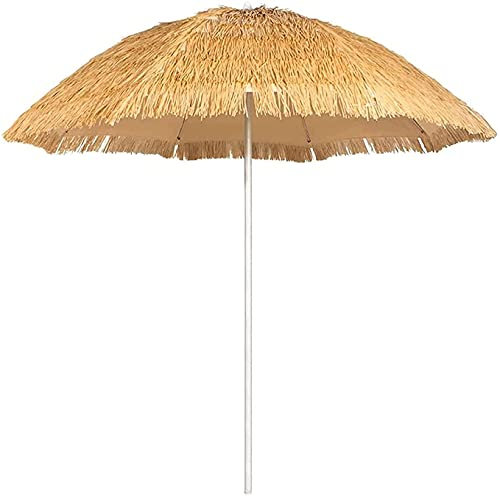 UsmAsk Sombrilla grande con techo de paja para exteriores, sombrilla de playa para Patio, jardín, sombrilla, sombrilla de mesa al aire libre