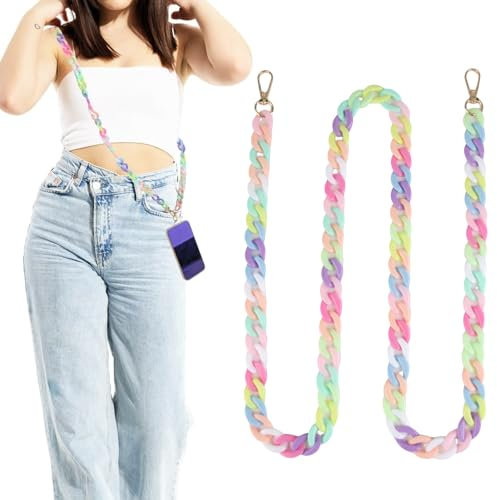 Cordon Telephone Portable, Laniere Telephone Portable, Coloré Chaine Telephone Portable, Dragonne Telephone Portable avec Patch, Tour de Cou Telephone Portable Compatible avec Plupart des Smartphones