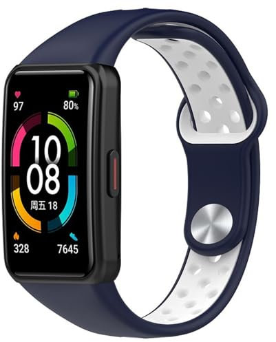 Breathable Ersatzarmband für Huawei Band 6 / Band 6 Pro/Band 6 NFC, Sport Armband Uhrenarmband, Silikon Armbänder für Honor Band 6