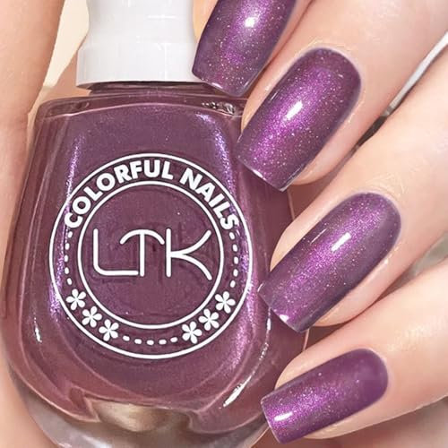 Glitter Nail Polish, Glitter Nail Varnish, Diamond Glitter Quick Dry Nail Polish No UV Lamp Curing, Long Lasting, Chip Resistant, Non-Toxic, Quick Drying, Salon Manicure, At Home (30#Amethyst)