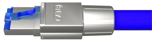 Lot de 10 fiches RJ45 CAT 8 – Fiche réseau sans outil pour Ethernet, câble de pose et câble réseau | Compatible Gigabit, STP blindé, 40 Gbit/s, contacts plaqués or